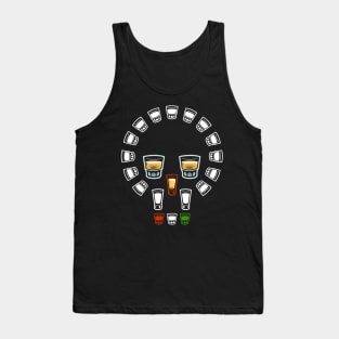 Tequila Shot Glass Skull Tank Top